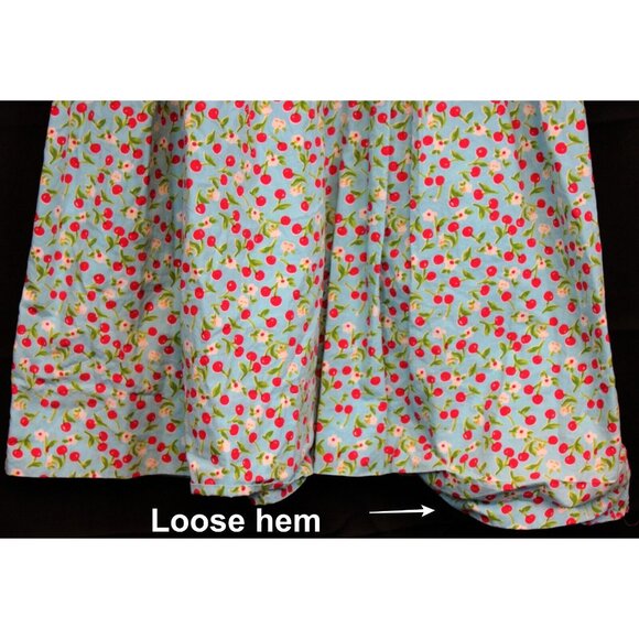 Strasburg Blue Cherry Dress sz 7/8 Summer Sleeveless Embroidered Spring TLC - Picture 8 of 8